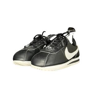Boys Nike Cortez 72 Classic Leather Sneakers Size 5Y Black White